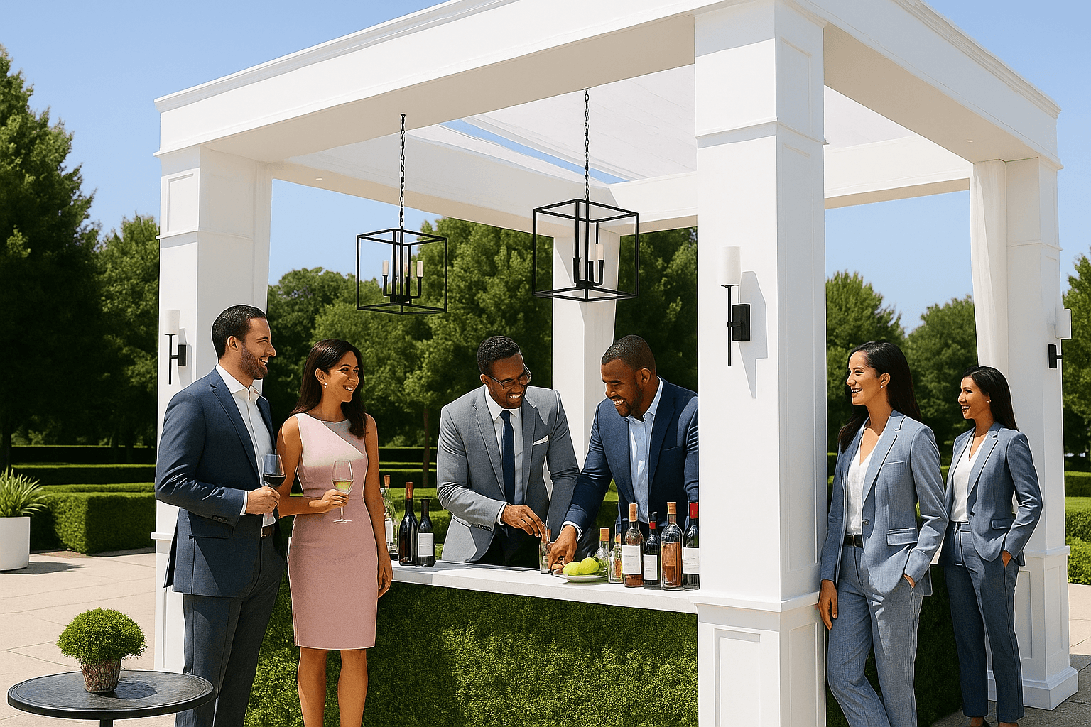 360 Bar circular design at Lora Gardens
