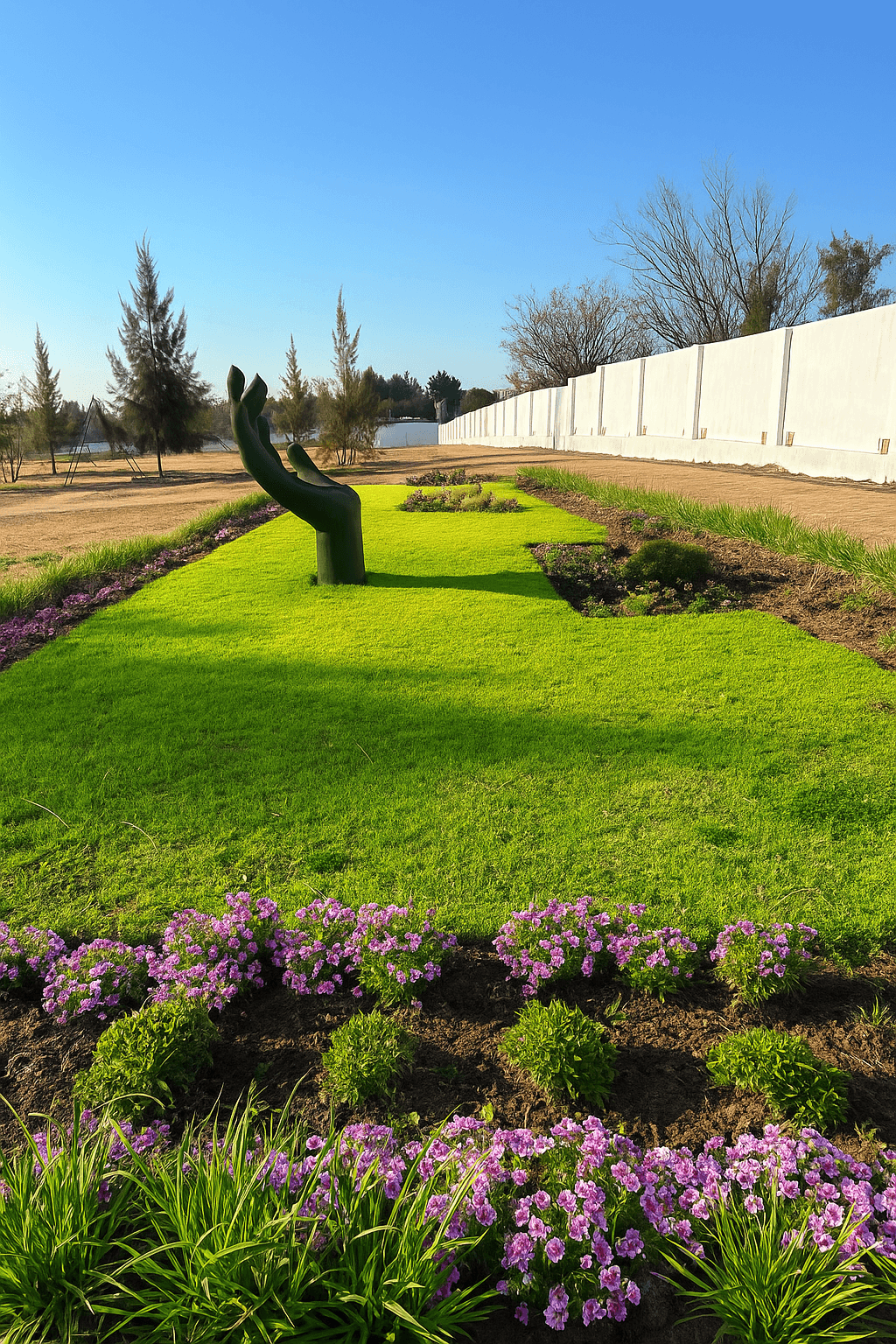 The Palm Hand garden space at Lora Gardens